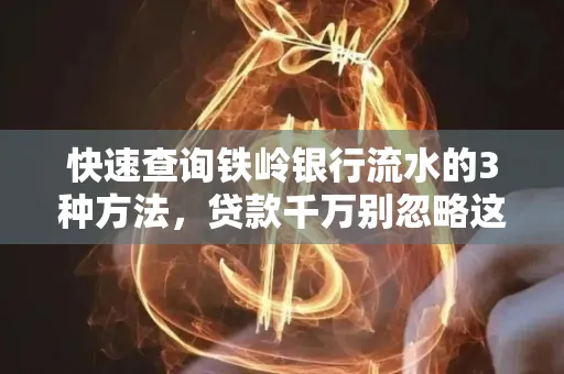 快速查询铁岭银行流水的3种方法，贷款千万别忽略这些细节！