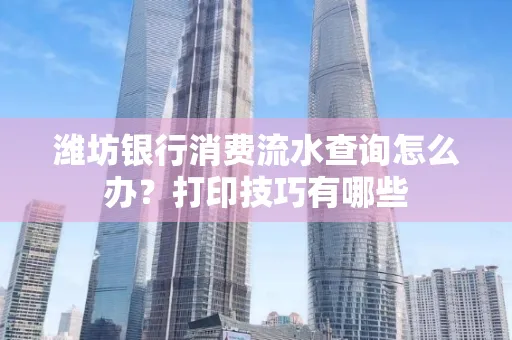 潍坊银行消费流水查询怎么办？打印技巧有哪些